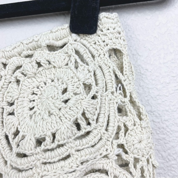 Andi Bagus Women's M/L Lotus Hi Pant Cream High-Waister Crochet Bikini Bottom - Picture 10 of 16